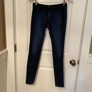 ADRIANO GOLDSCHMIED AG JEANS BLUE BLACK DENIM CONTOUR TUXEDO SKINNY JACKSON 27